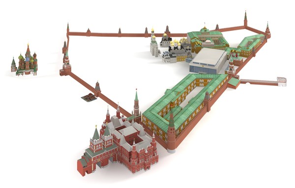 red square moscow kremlin 3d 3ds - Red Square Moscow Kremlin by Sighty
